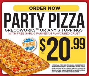 Greco Party Pizza